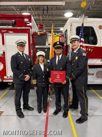 LT Marselis, Commissioner Spears, FF Puhan, Asst Chief OBrien